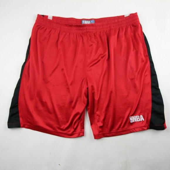 Official NBA Mens Basketball Shorts Red White 3XL